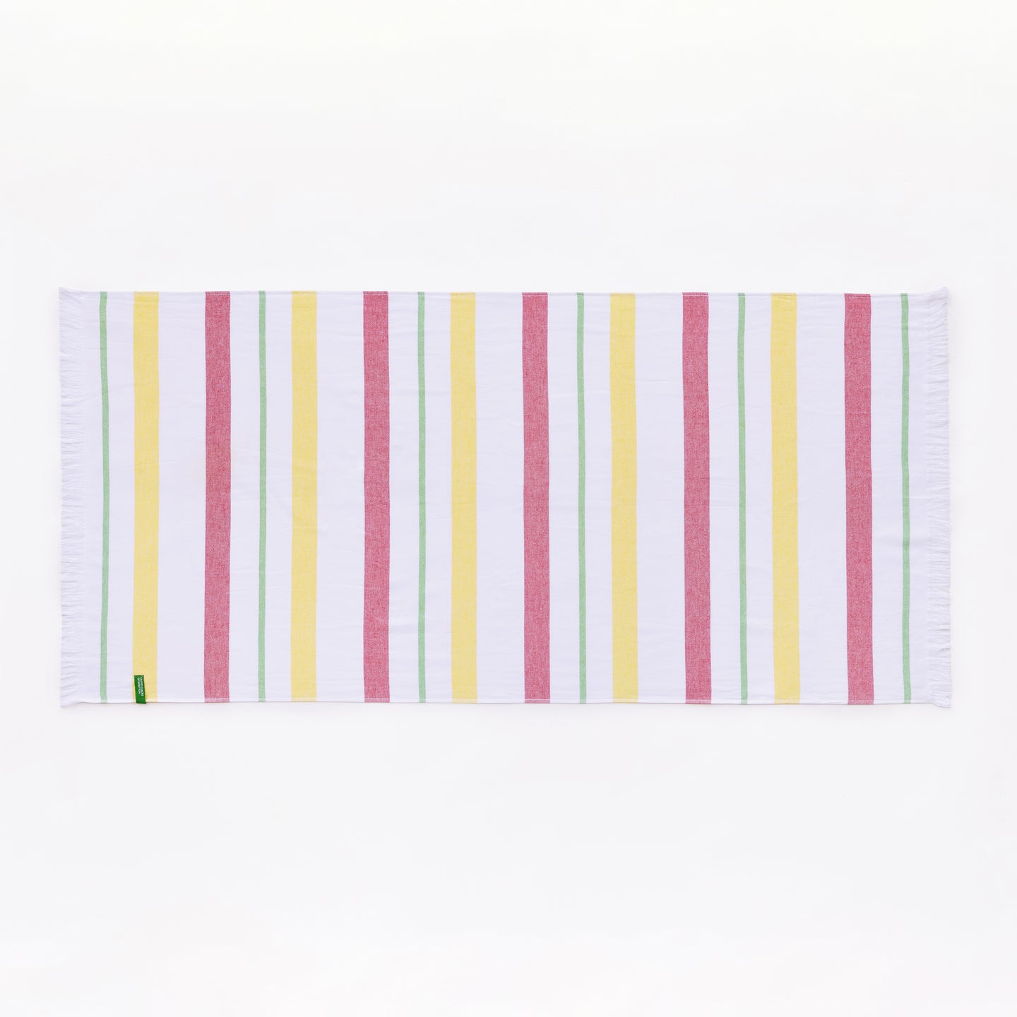Toalla hammam Benetton Blanco y Rayas 100% Algodón 80x165cm (2)